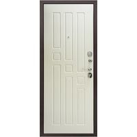 Металлическая дверь ЮрСталь Гарда 205x86 (медный антик/белый ясень, левый)