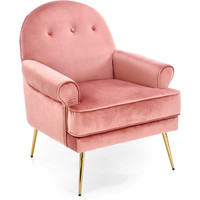 Интерьерное кресло Halmar Santi (розовый/золотой)