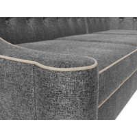 Угловой диван Лига диванов Бронкс правый 107301 (рогожка, серый/бежевый)