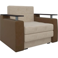 Кресло-кровать Mebelico Комфорт 58754 (бежевый/коричневый)