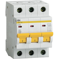 Выключатель автоматический IEK ВА 47-29 20А 3P 4.5кА С MVA20-3-020-C