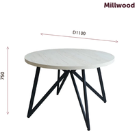 Кухонный стол Millwood Женева Л D100x75 (36 мм, дуб золотой Craft/черный)
