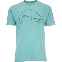 Футболка Simms Trout Outline T-Shirt (XL, маслянисто-голубой)