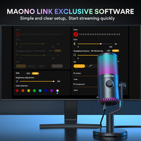 Проводной микрофон Maono DM30 RGB (розовый)