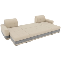П-образный диван Лига диванов Честер П-образный 100091 (бежевый/серый)