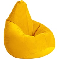 Кресло-мешок Kreslomeshki Груша велюр (L, желтый)