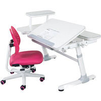 Парта Fun Desk Invito с креслом SST2 (серый/розовый)