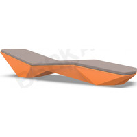 Шезлонг Berkano Quaro с подушками (оранжевый/кофейный)