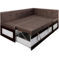 Угловой диван Мебель-АРС Нотис правый 187x82x112 (серо-шоколадный Star Velvet 60 Cofee)