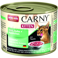 Консервированный корм для кошек Animonda Carny Kitten с говядиной, курицей и кроликом 0.2 кг