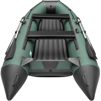Моторно-гребная лодка Roger Boat Trofey 3100 (без киля, зеленый/черный)
