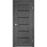 Межкомнатная дверь Velldoris Next 1 80x200 (муар темно-серый, лакобель черный) в Бобруйске