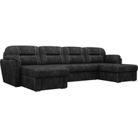 П-образный диван Лига диванов Бостон 100544 (черный)