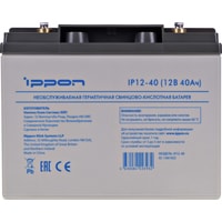 Аккумулятор для ИБП IPPON IP12-40 (12В/40 А·ч)