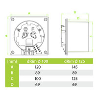 Осевой вентилятор airRoxy dRim 100HS-C168-D100
