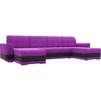 П-образный диван Лига диванов Честер П-образный 100087 (фиолетовый/черный)