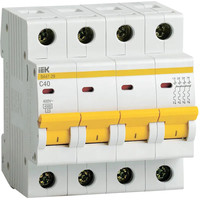 Выключатель автоматический IEK ВА 47-29 40А 4P 4.5кА С MVA20-4-040-C