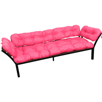 Садовый диван M-Group Дачный с подлокотниками 12170608 (розовая подушка) в Гродно