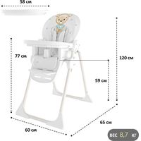 Высокий стульчик Globex Космик New 1407/70 (белый)