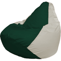 Кресло-мешок Flagman Груша Г2.1-76 (тёмно-зелёный/белый)