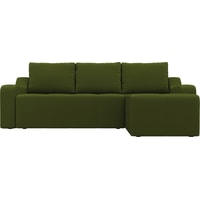 Угловой диван Mebelico Элида угловой 108678 (правый, микровельвет, зеленый)