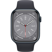 Умные часы Apple Watch Series 8 LTE 45 мм (алюминиевый корпус, полуночный/полуночный, спортивные силиконовые ремешки S/M + M/L) в Пинске