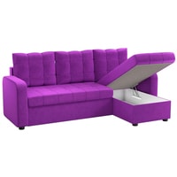 Угловой диван Craftmebel Ливерпуль угловой (боннель, вельвет, фиолетовый/черный)