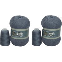 Набор пряжи для вязания ХоббиБум Пух норки 804 50 г 340 м (темно-серый)