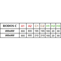 Душевой поддон Radaway Rodos C Compact 90x90 [4K99155-04]