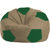 Кресло-мешок Flagman Мяч М1.1-94 (бежевый темный/зеленый)