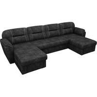 П-образный диван Лига диванов Бостон 100544 (черный)