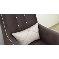 Интерьерное кресло Нижегородмебель Френсис ТК 261 (офелия/амиго велюр, коричневый)
