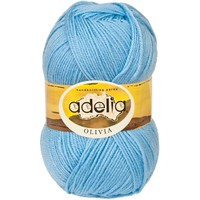 Набор пряжи для вязания Adelia Olivia 100 г 250 м (голубой, 2 мотка)