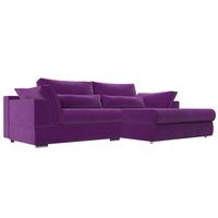 Угловой диван Mebelico Пекин 115414 (правый, микровельвет, фиолетовый)