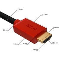 Кабель Greenconnect Russia GCR-HM451-3.0m HDMI - HDMI (3 м, красный\черный)
