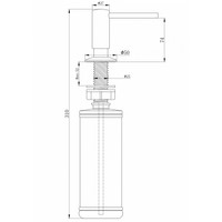 Дозатор для жидкого мыла Paulmark Decus D004-GM (черный/вороненая сталь)