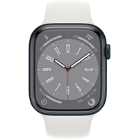 Умные часы Apple Watch Series 8 LTE 45 мм (алюминиевый корпус, полуночный/белый, спортивные силиконовые ремешки S/M + M/L) в Пинске