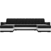 П-образный диван Лига диванов Честер П-образный 100088 (черный/белый)