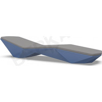 Шезлонг Berkano Quaro с подушками (синий/графитовый)