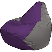 Кресло-мешок Flagman Груша Мега Super Г5.1-72 (фиолетовый/серый)