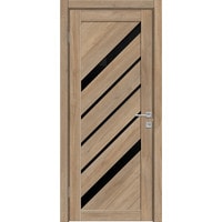 Межкомнатная дверь Triadoors Luxury 573 ПО 55x190 (safari/лакобель черный)