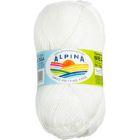 Пряжа для вязания Alpina Yarn Melissa 50 г 125 м №07 (молочный)