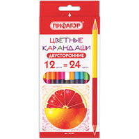 Набор цветных карандашей Пифагор Сочные фрукты 181361 (12 шт)