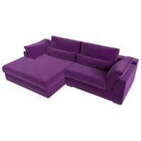 Угловой диван Mebelico Пекин 115414L (левый, микровельвет, фиолетовый)