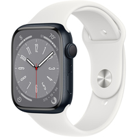 Умные часы Apple Watch Series 8 LTE 45 мм (алюминиевый корпус, полуночный/белый, спортивные силиконовые ремешки S/M + M/L) в Пинске