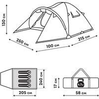 Треккинговая палатка RSP Outdoor Deep 4 в Барановичах