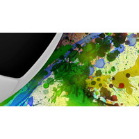 Фотообои ФабрикаФресок Футбольный мяч с красками 731185 (185x100)