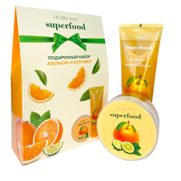 Подарочный набор Liv Delano Superfood Апельсин и бергамот Гель для душа 250 мл + Крем для тела 240 мл