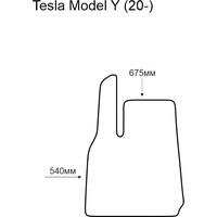 Коврик для салона авто Alicosta Tesla Model Y 2020- (водительский, ЭВА ромб, черный)