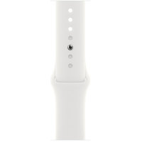 Умные часы Apple Watch SE 2 44 мм (алюминиевый корпус, серебристый/белый, спортивный силиконовый ремешок S/M) в Пинске